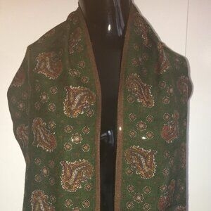 Made in Italy 100% Wool Paisley Scarf